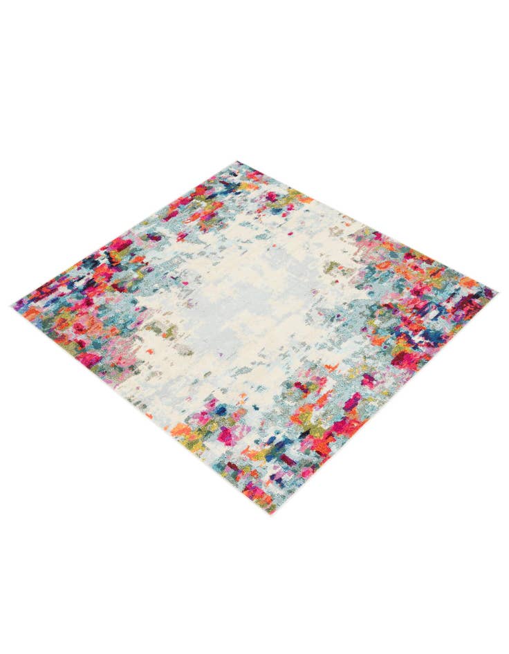 Detail image of  6' x 6'  Washable Theia Square Rug