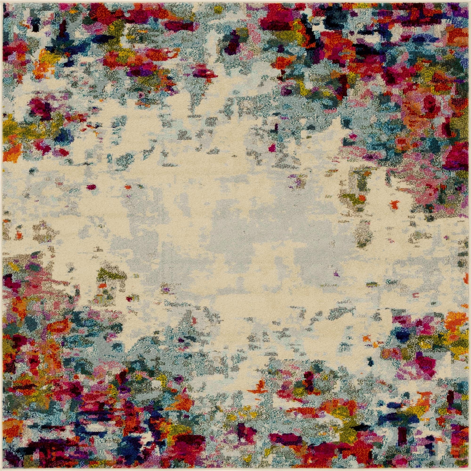  6' x 6'  Washable Theia Square Rug