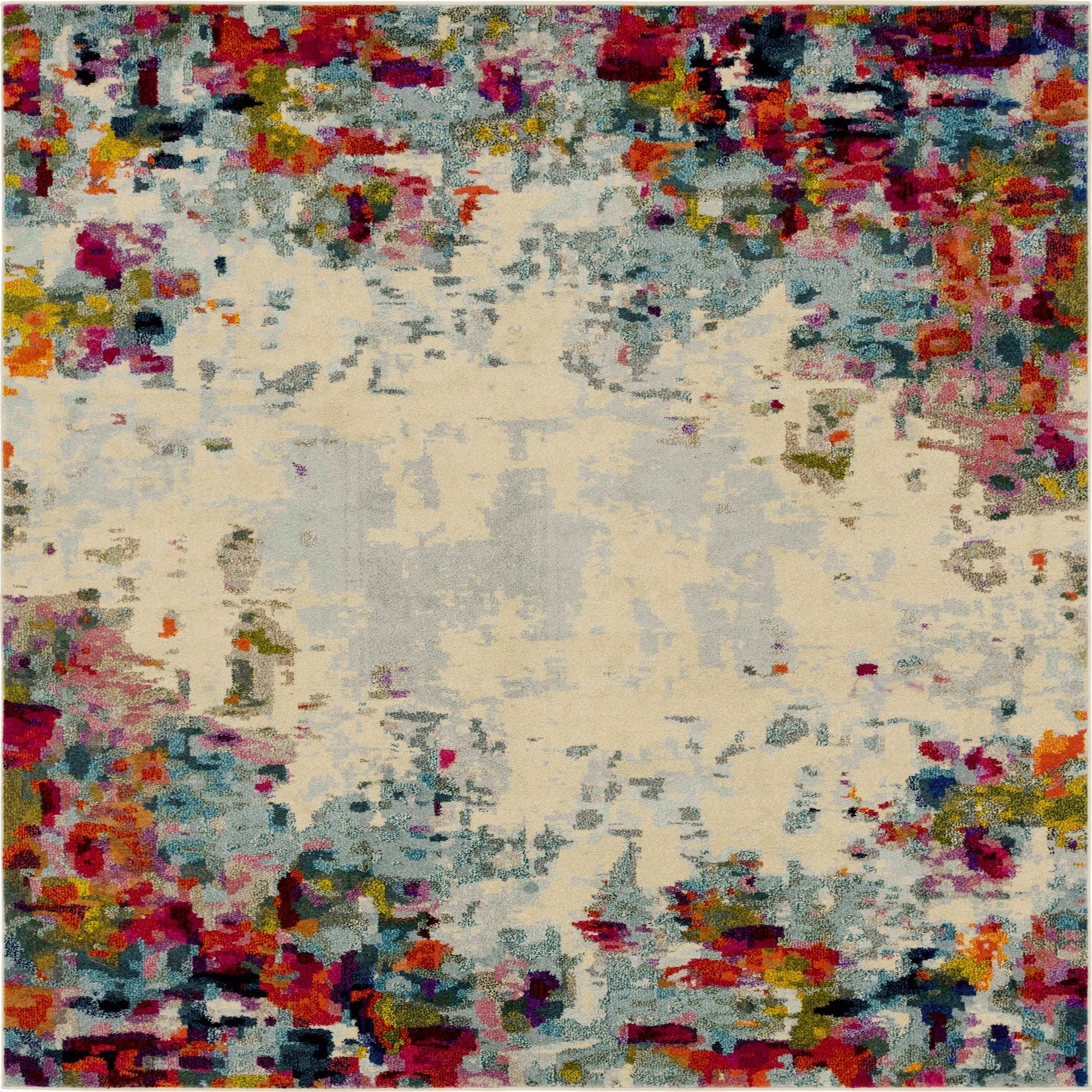  8' x 8'  Washable Theia Square Rug