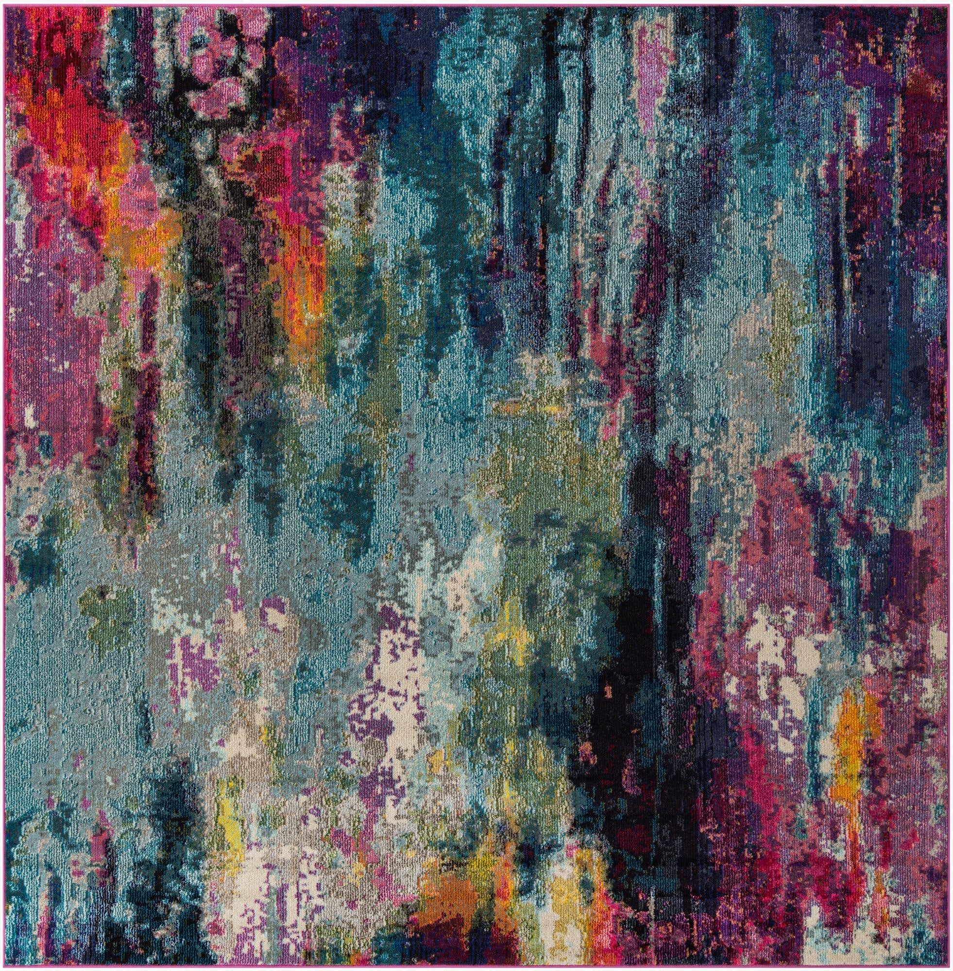  7' 10 x 7' 10  Washable Theia Square Rug