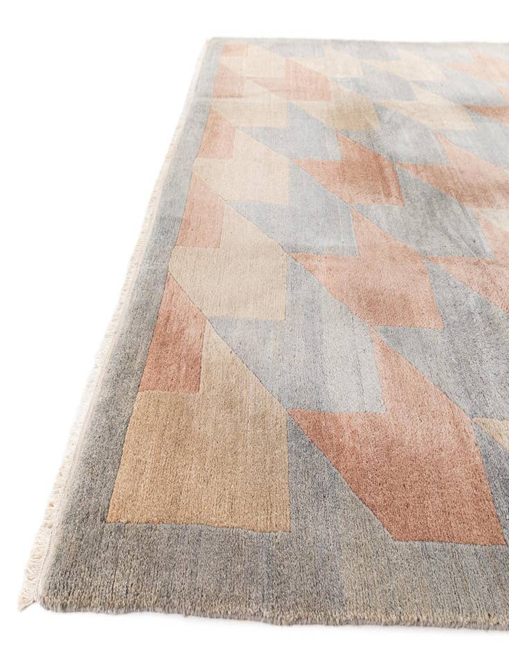 Detail image of  7' 7 x 8'  Hand Knotted Tibet Wool Square Rug