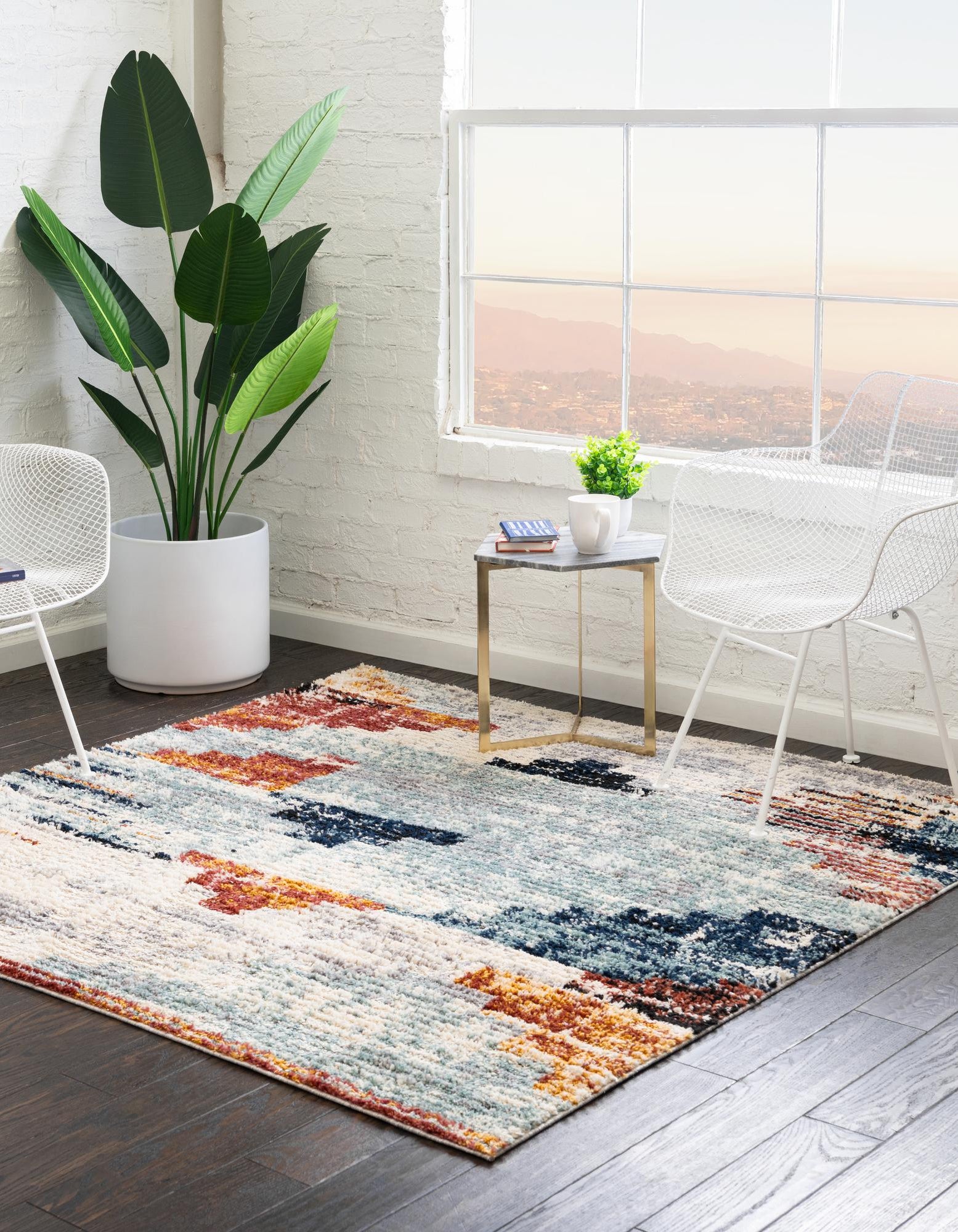 Multicolor 6' x 6' Tucson Square Rug | Rugs.com