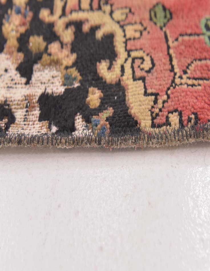 Detail image of  4' 4 x 4' 7  Hand Knotted Ultra Vintage Persian Wool Square Rug