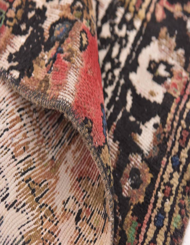 Detail image of  4' 4 x 4' 7  Hand Knotted Ultra Vintage Persian Wool Square Rug
