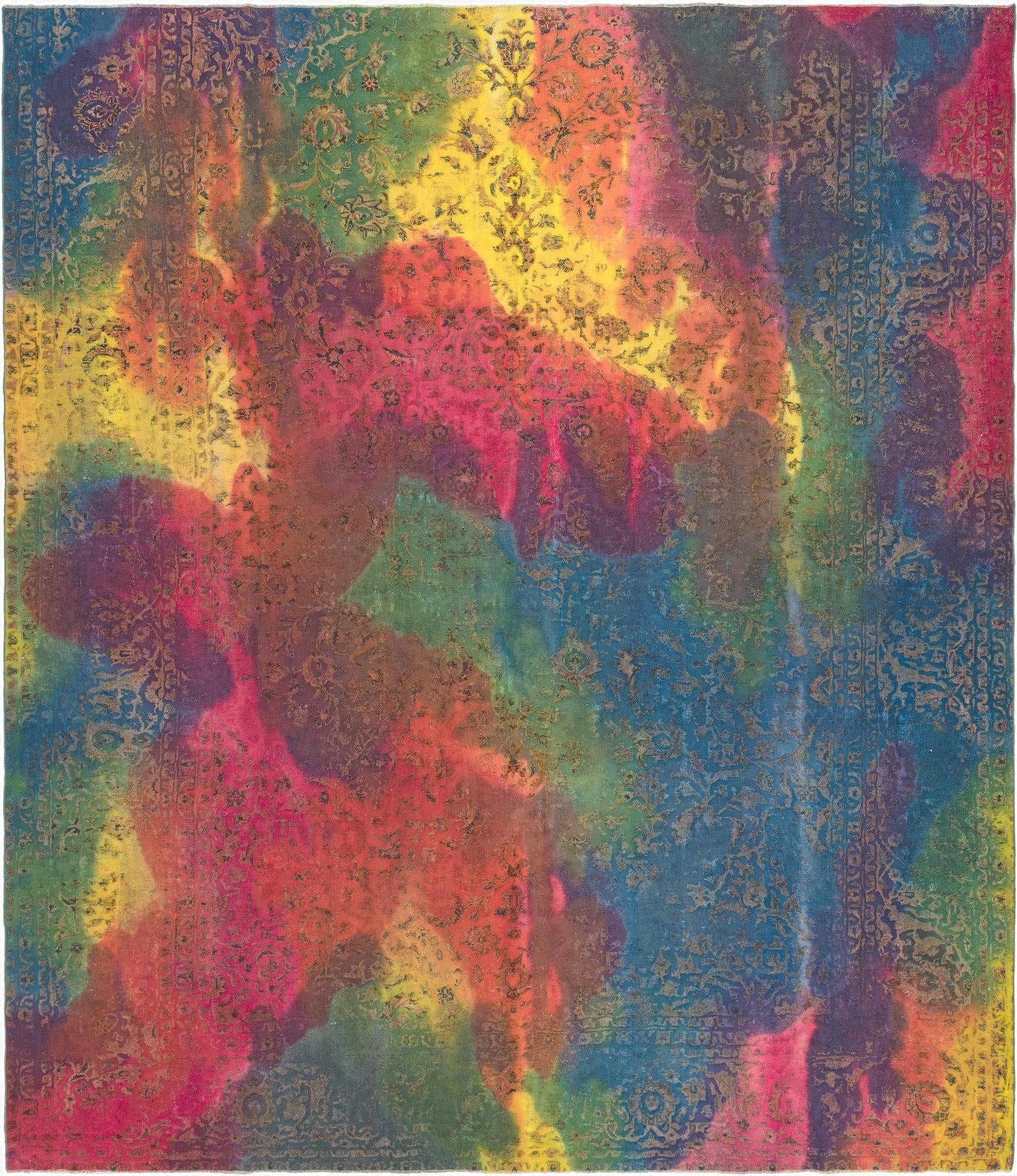  9' 10 x 11' 5 Vintage Royal Wool Square Rug