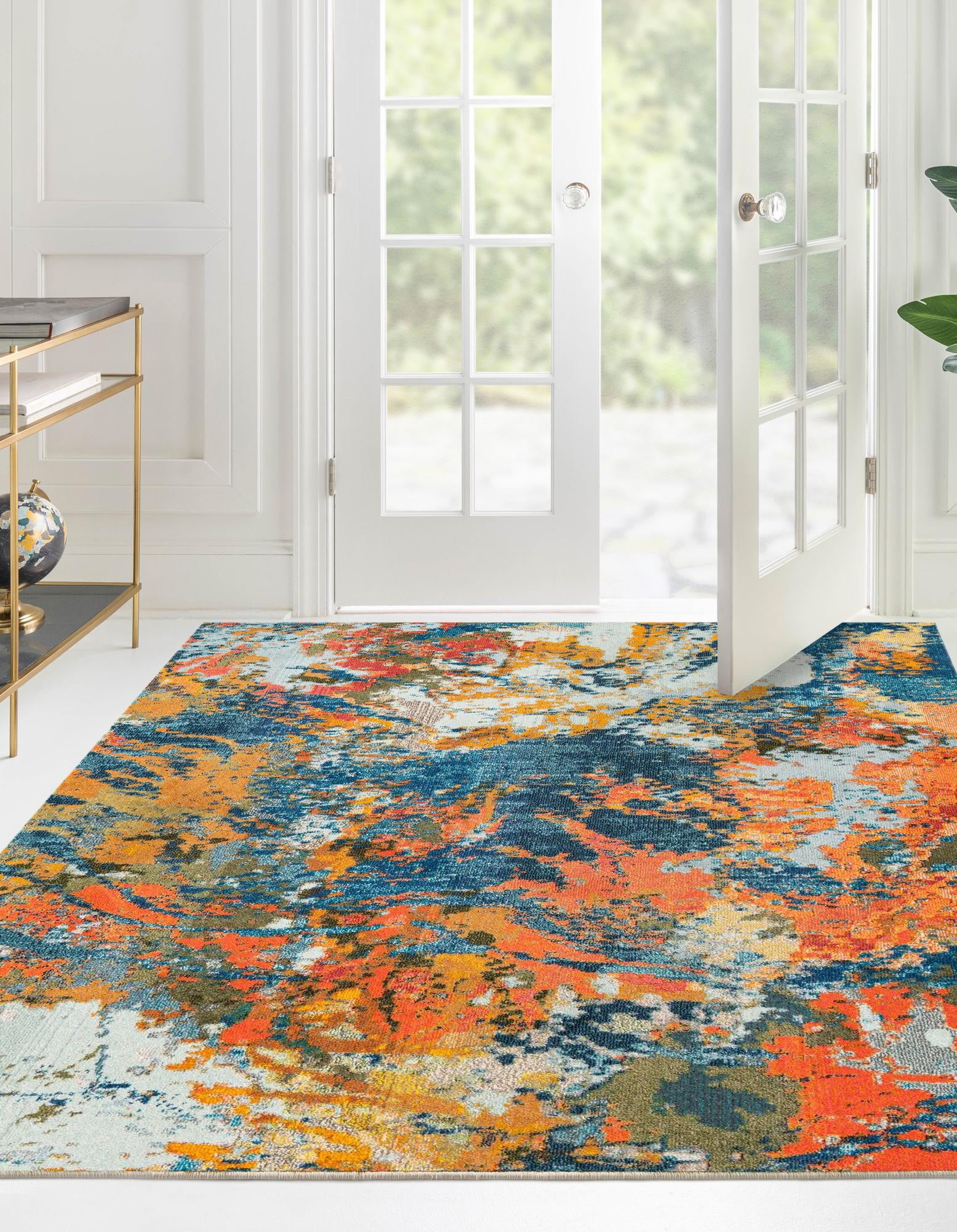 Multicolor 7' 10 x 7' 10 Vivid Square Rug | Rugs.com