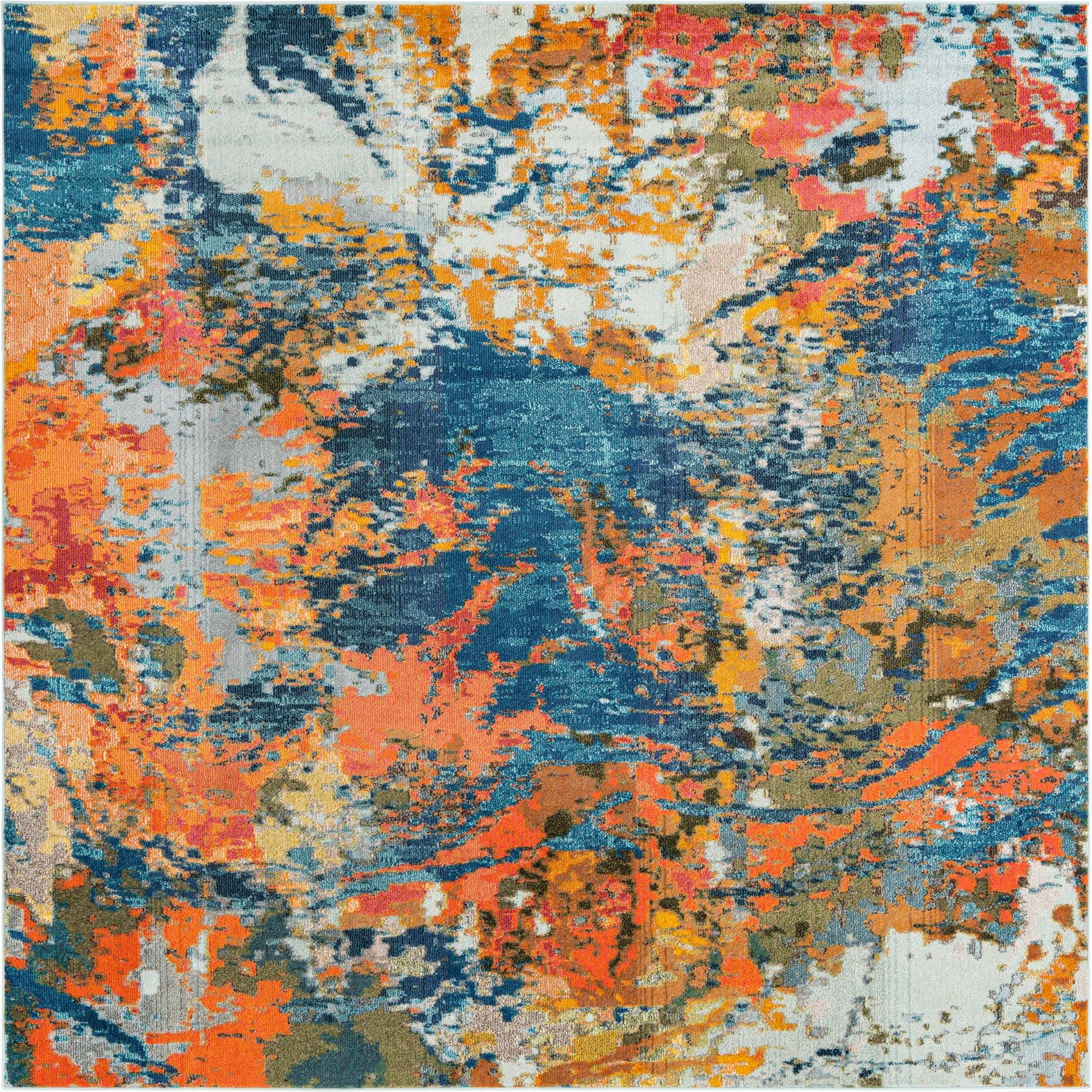  9' 10 x 9' 10  Washable Vivid Square Rug