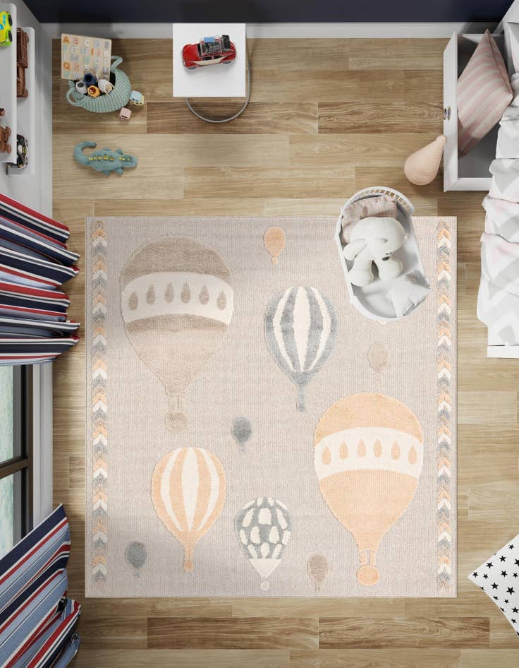 Detail image of  7' 10 x 7' 10 Whimsy Kids Square Rug