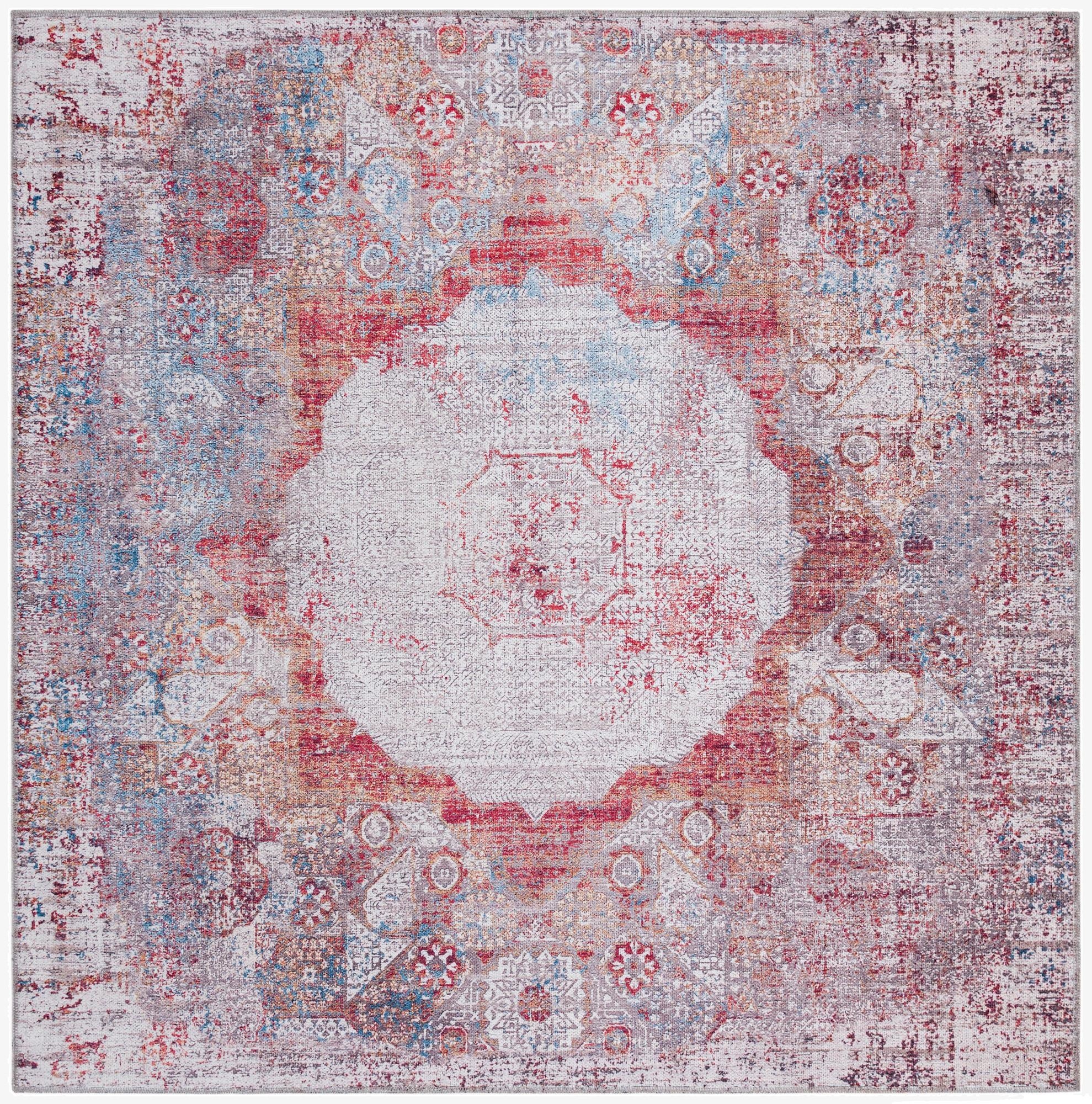  5' x 5'  Washable Yara Square Rug