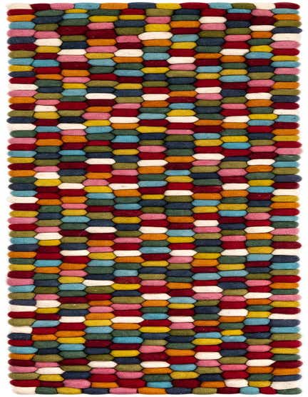 Primary image  1' 2 x 6' 1 Felt Ball Wool Table Runner Rug