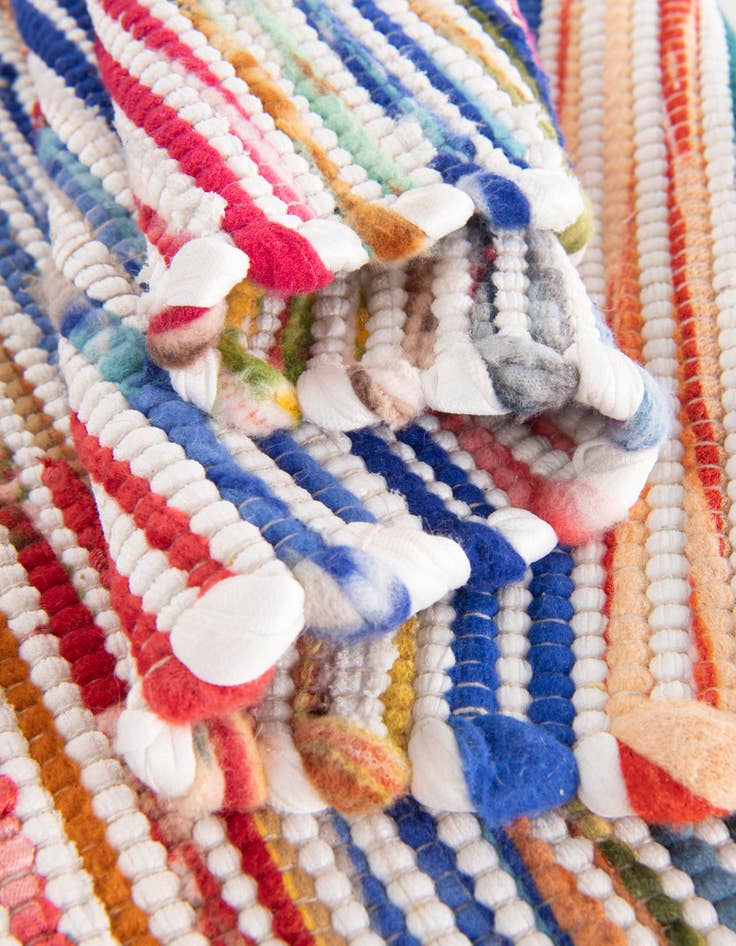 Detail image of  9' x 12'  Hand Woven Chindi Cotton Rug