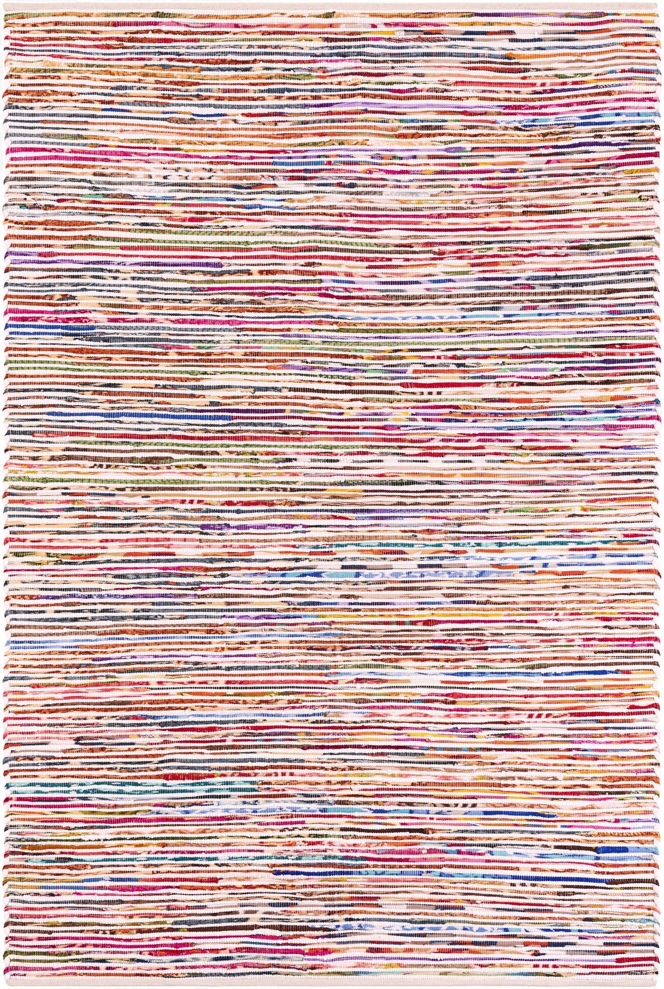  6' 1 x 9'  Hand Woven Chindi Cotton Rug