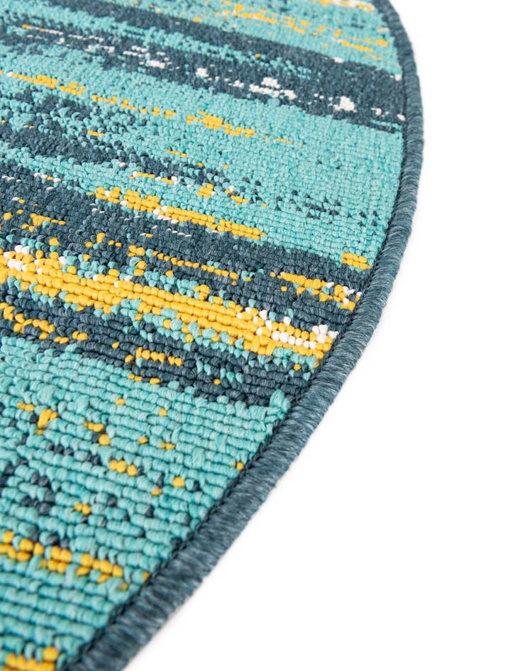 Detail image of  4' x 6'  Washable Coastal Indoor / Outdoor Oval Rug