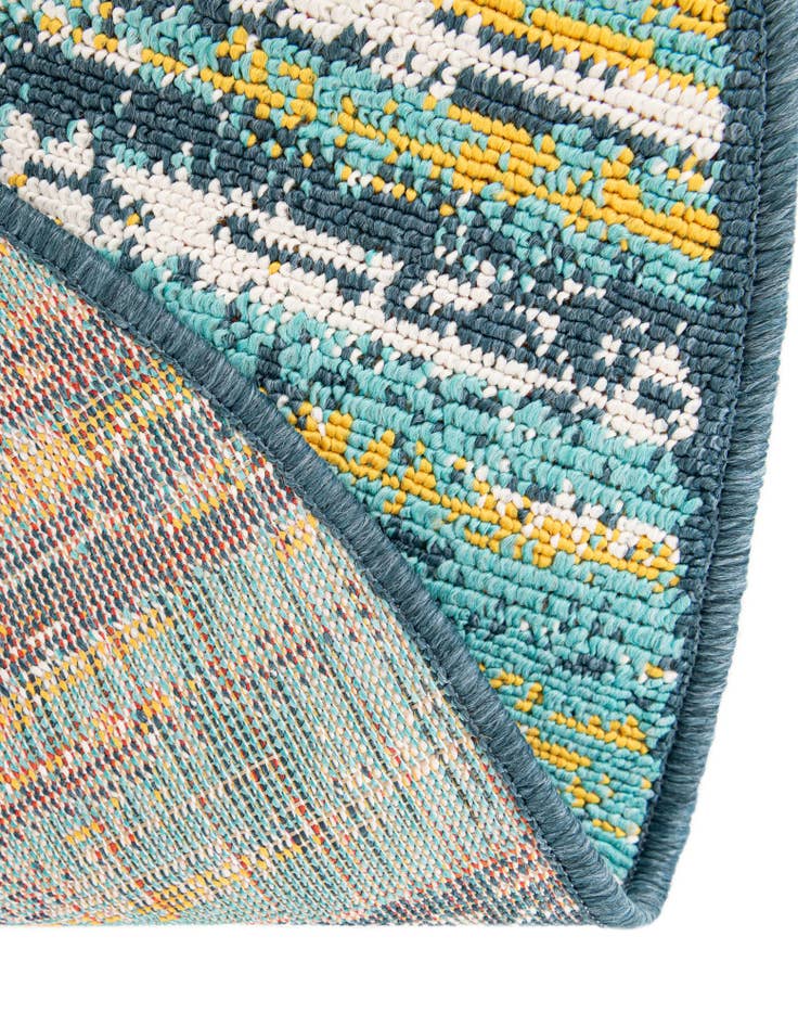 Detail image of  4' x 6'  Washable Coastal Indoor / Outdoor Oval Rug