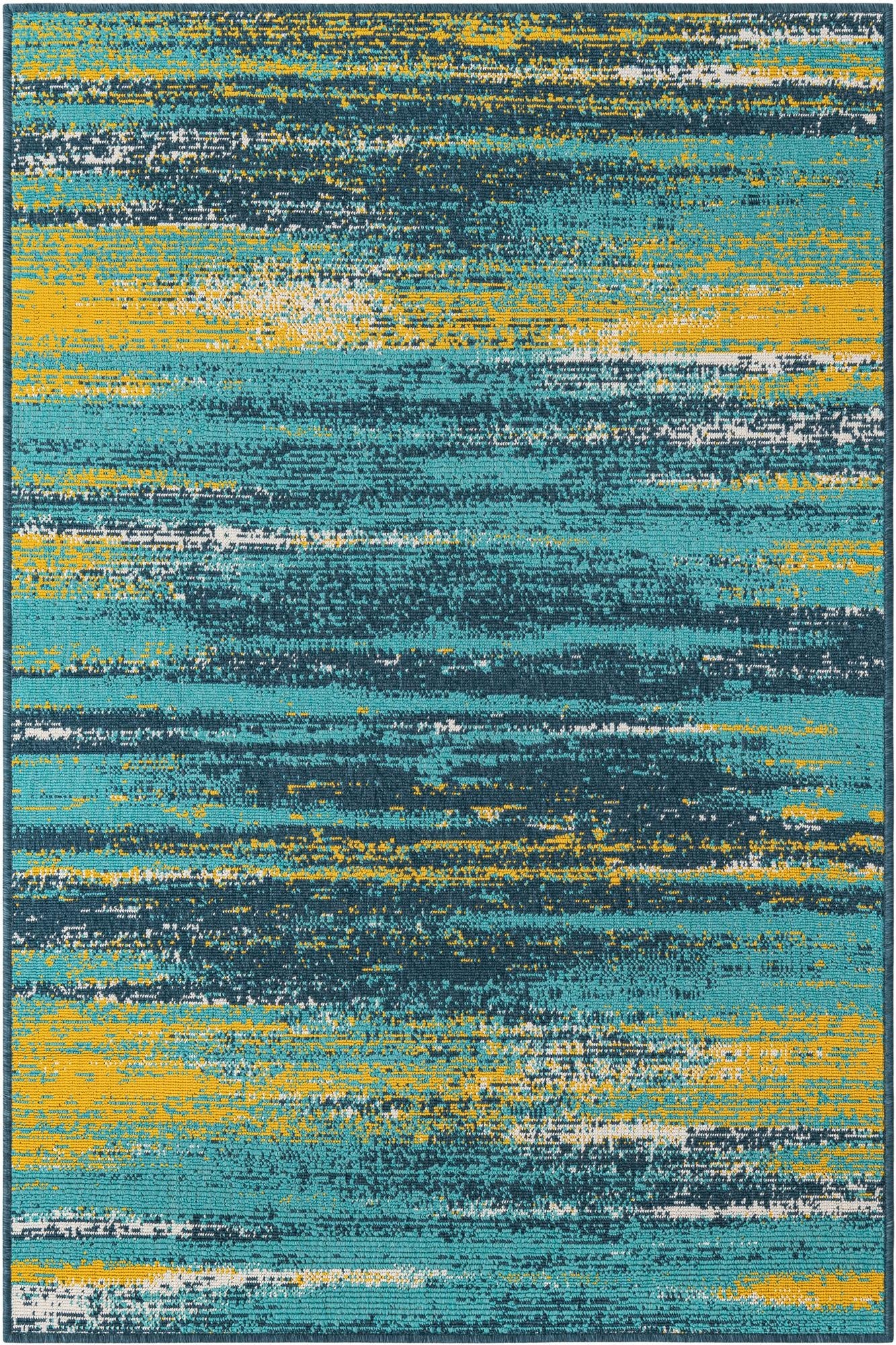  4' x 6'  Washable Coastal Indoor / Outdoor Rug