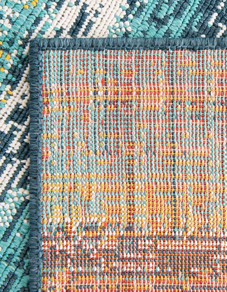 Detail image of  10' x 10'  Washable Coastal Indoor / Outdoor Square Rug