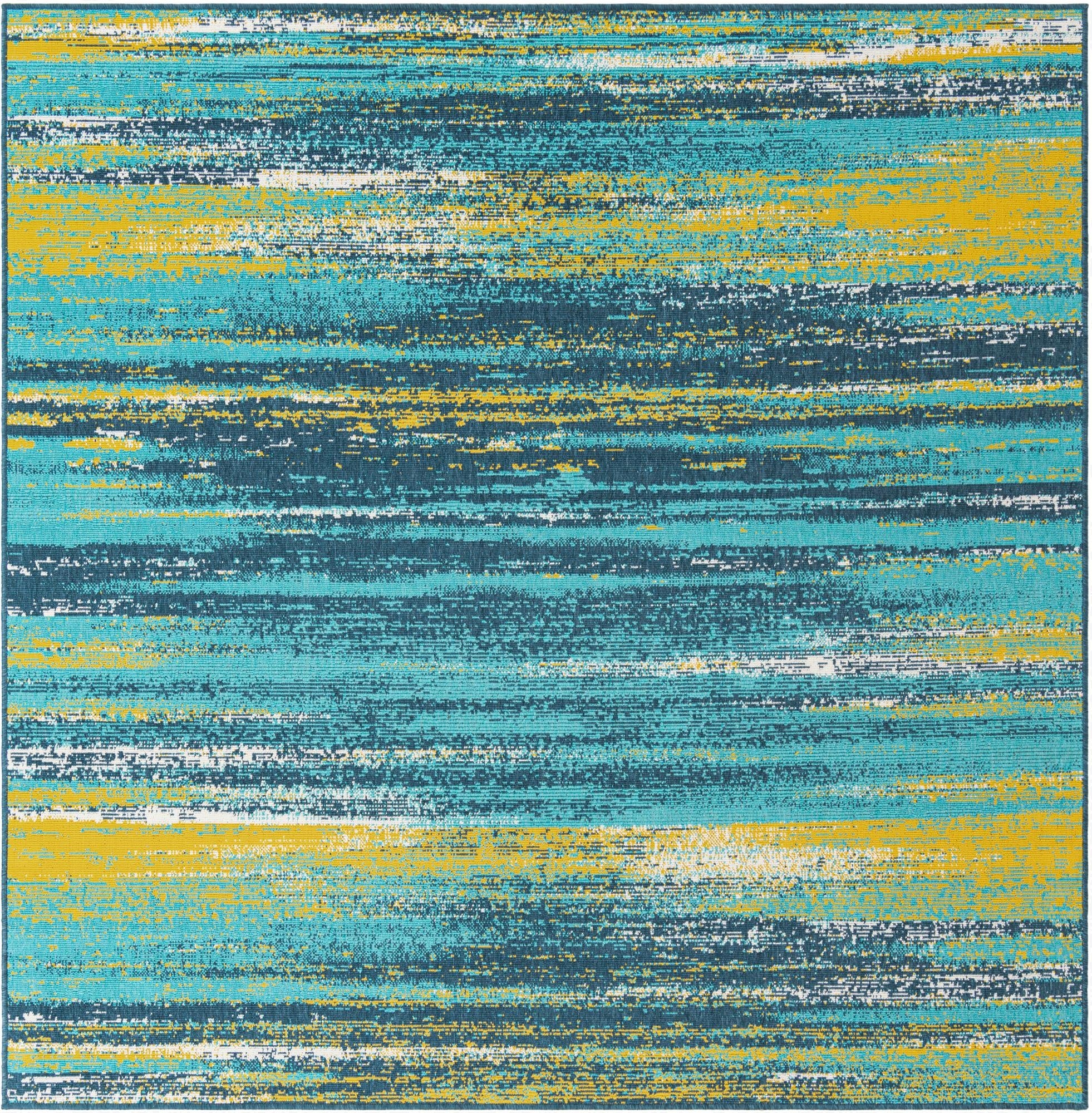  7' 10 x 7' 10  Washable Coastal Indoor / Outdoor Square Rug