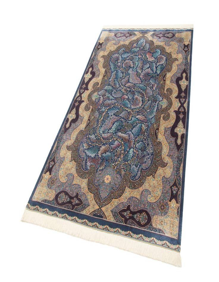 Detail image of  4' 9 x 7' 5 Ghom Design Rug