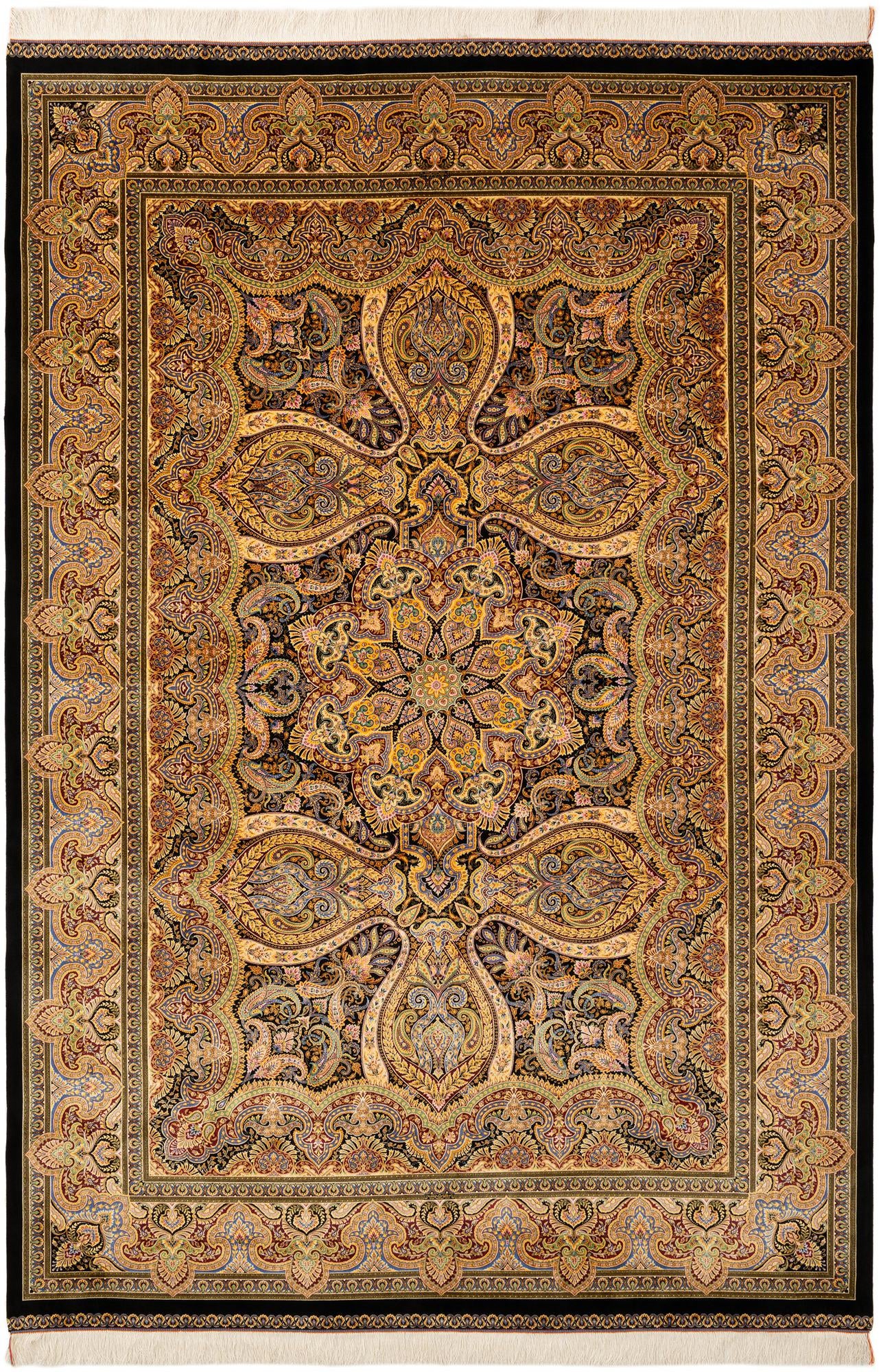  6' 6 x 9' 7 Ghom Design Rug