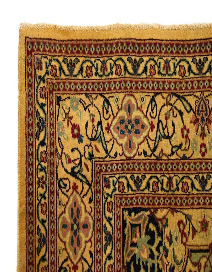 Detail image of  6' 6 x 9' 3  Hand Knotted Kashan Persian Wool Rug