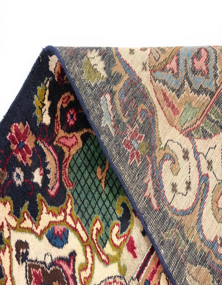 Detail image of  9' 5 x 13'  Hand Knotted Kashan Persian Wool Rug