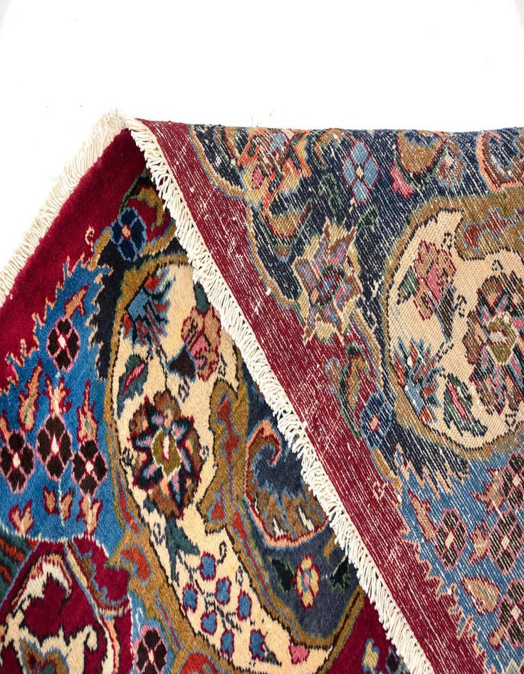 Detail image of  9' 10 x 13'  Hand Knotted Kashan Persian Wool Rug