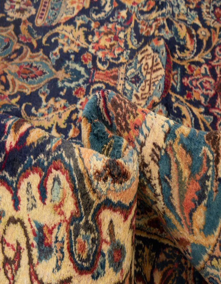 Detail image of  9' 5 x 12' 5  Hand Knotted Kashmar Persian Wool Rug