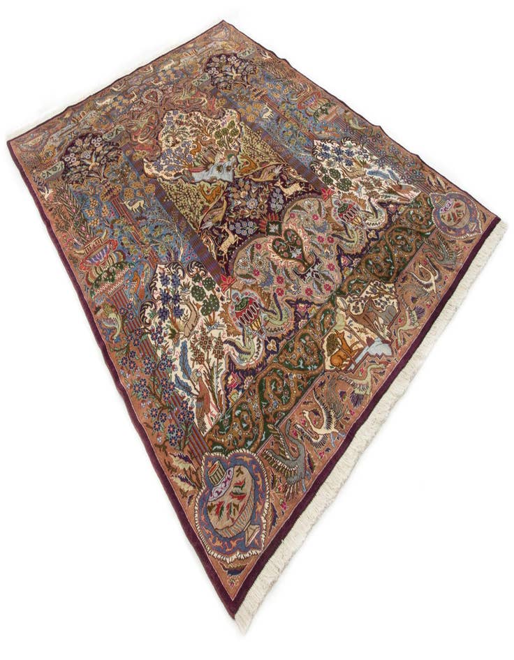 Detail image of  9' 10 x 12' 6  Hand Knotted Kashmar Persian Wool Rug