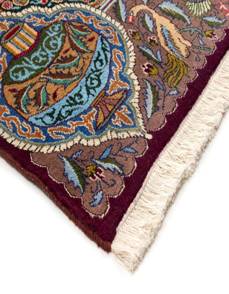 Detail image of  9' 11 x 13'  Hand Knotted Kashmar Persian Wool Rug