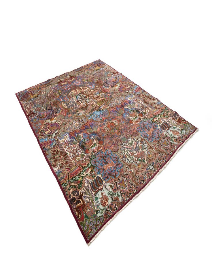 Detail image of  9' 7 x 12' 5  Hand Knotted Kashmar Persian Wool Rug