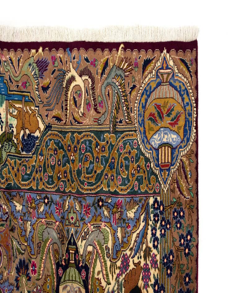 Detail image of 9' 9 x 13' 1 Hand Knotted Kashmar Persian Wool Rug