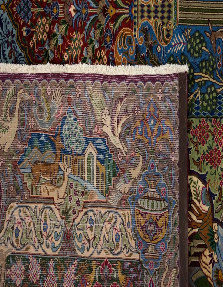 Detail image of 6' 8 x 10' 1 Hand Knotted Kashmar Persian Wool Rug