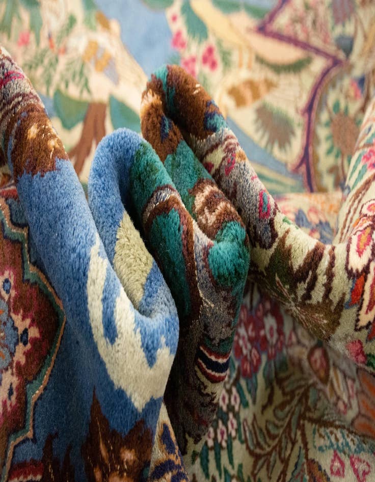 Detail image of  11' 7 x 16' 8  Hand Knotted Kashmar Persian Wool Rug