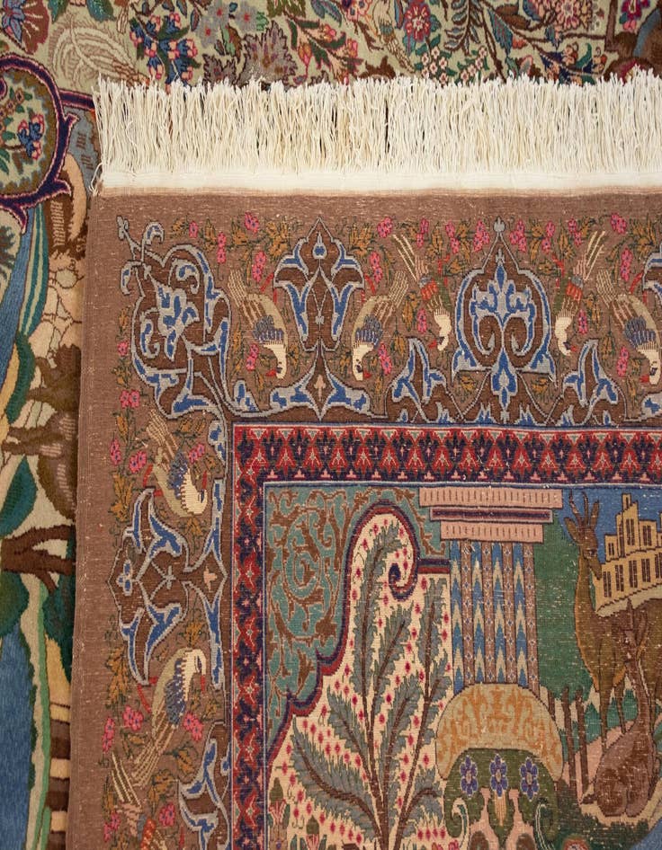 Detail image of  11' 7 x 16' 8  Hand Knotted Kashmar Persian Wool Rug