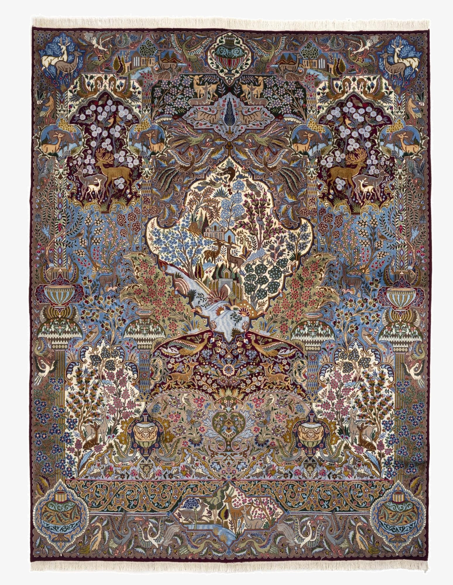  9' 11 x 13'  Hand Knotted Kashmar Persian Wool Rug