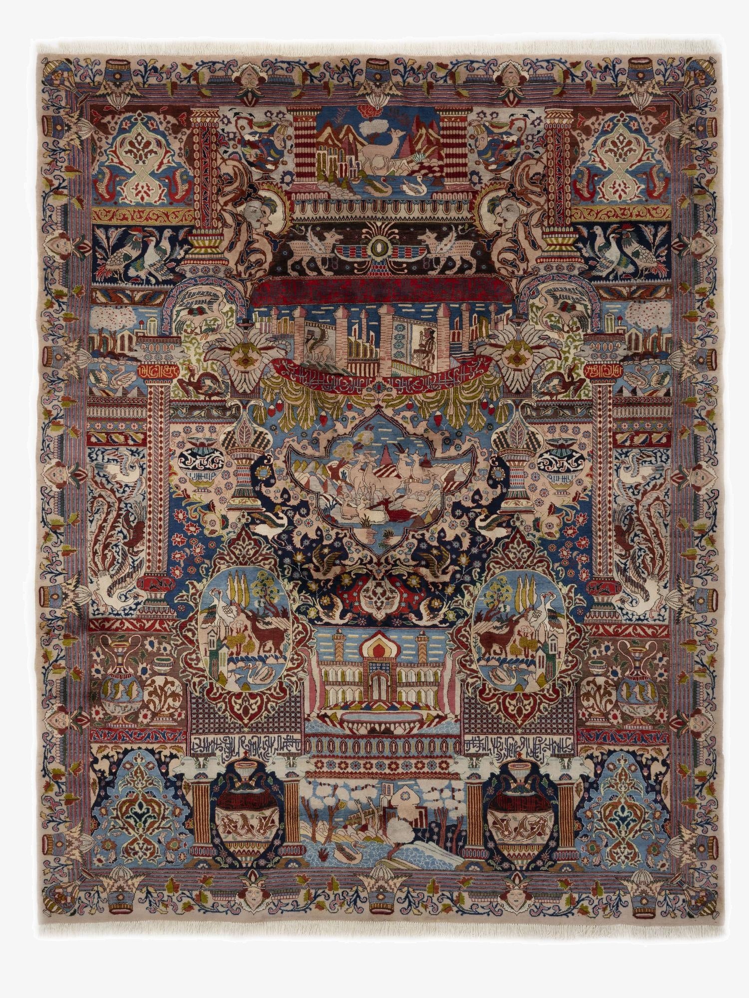  10' 1 x 12' 8  Hand Knotted Kashmar Persian Wool Rug