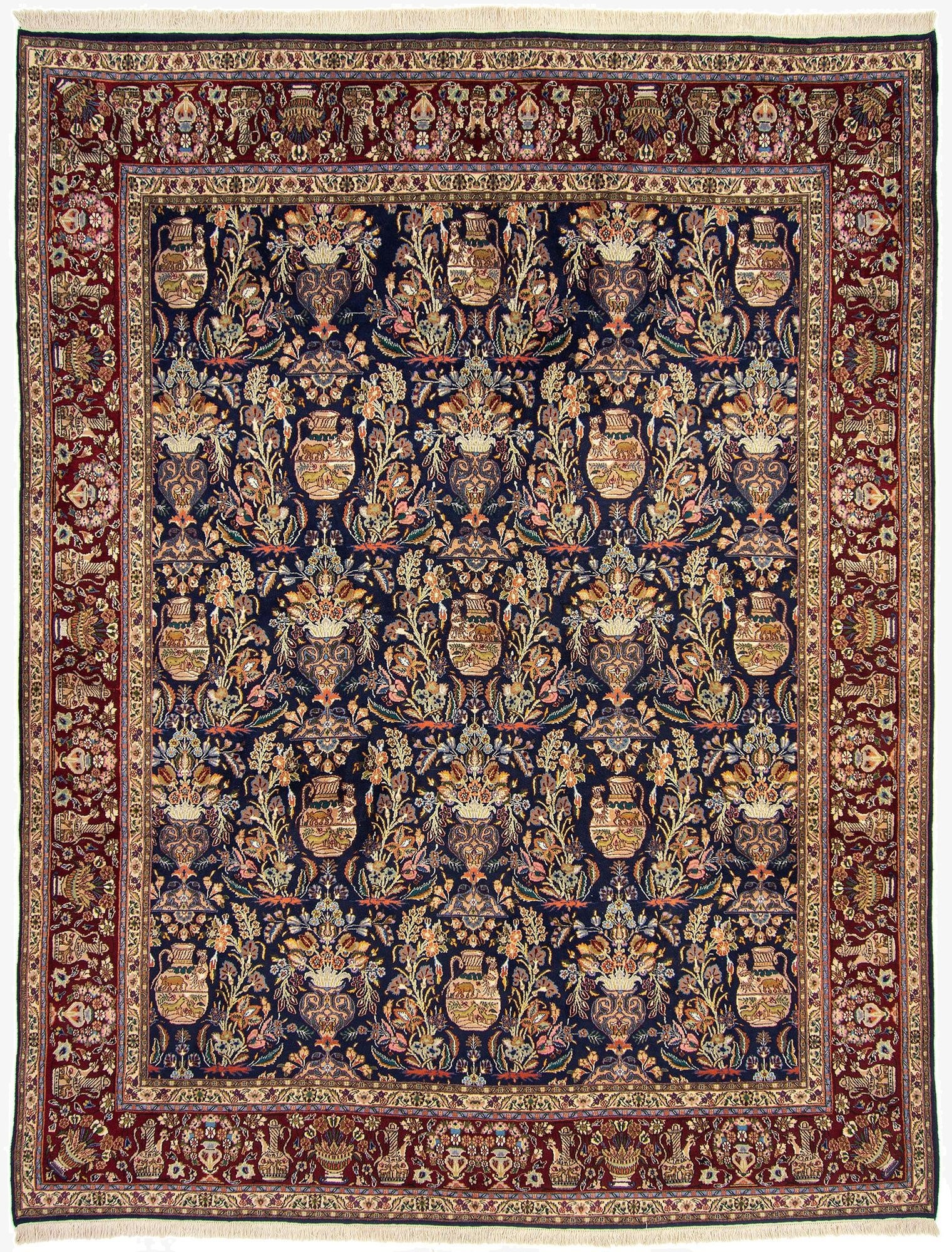  10' 3 x 12' 8  Hand Knotted Kashmar Persian Rug