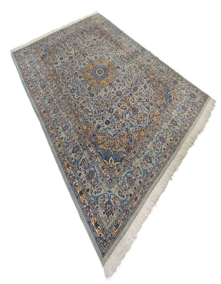 Detail image of  9' 10 x 13'  Hand Knotted Mashad Persian Wool Rug