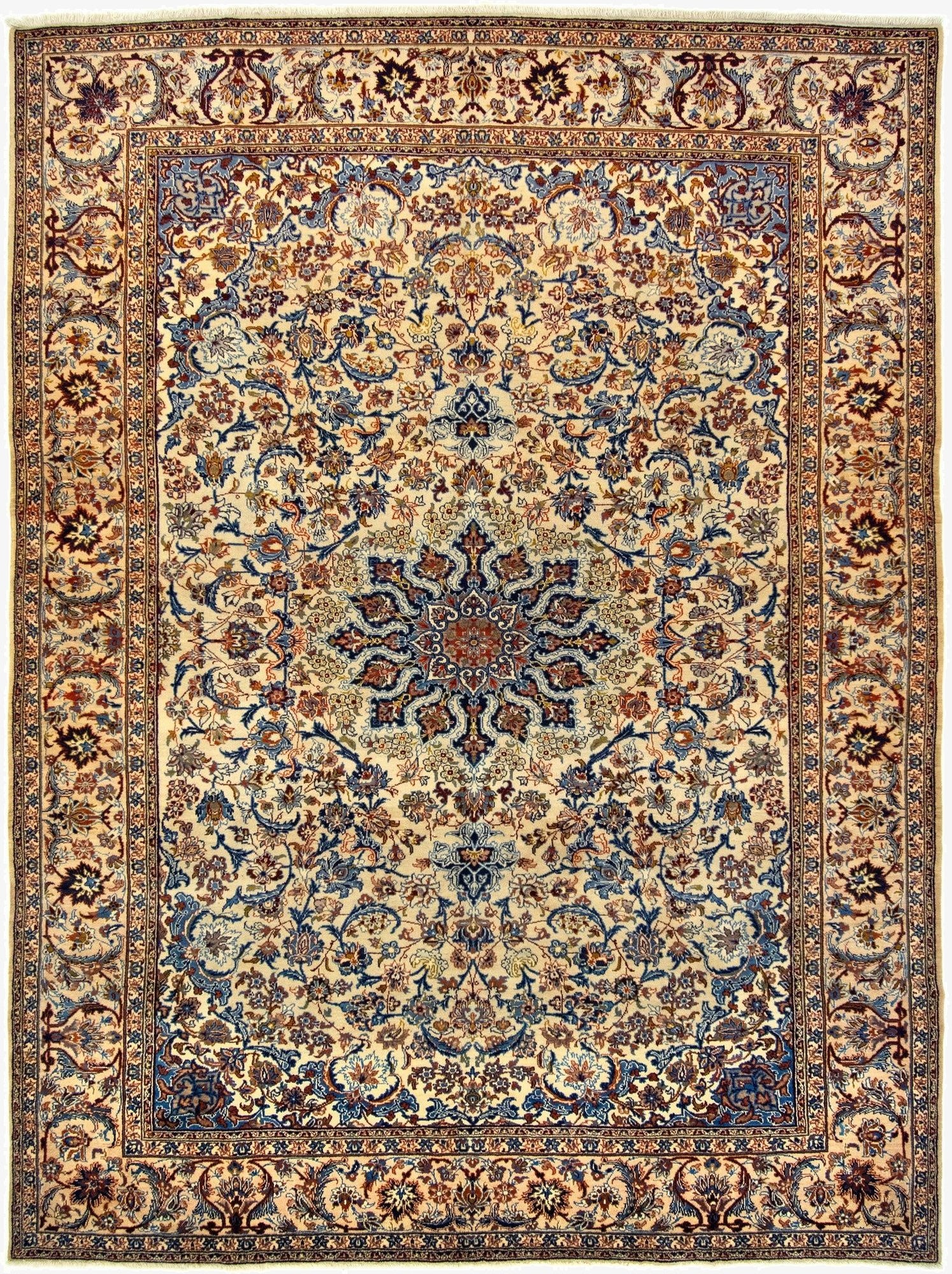  9' 10 x 13' 1  Hand Knotted Mashad Persian Wool Rug