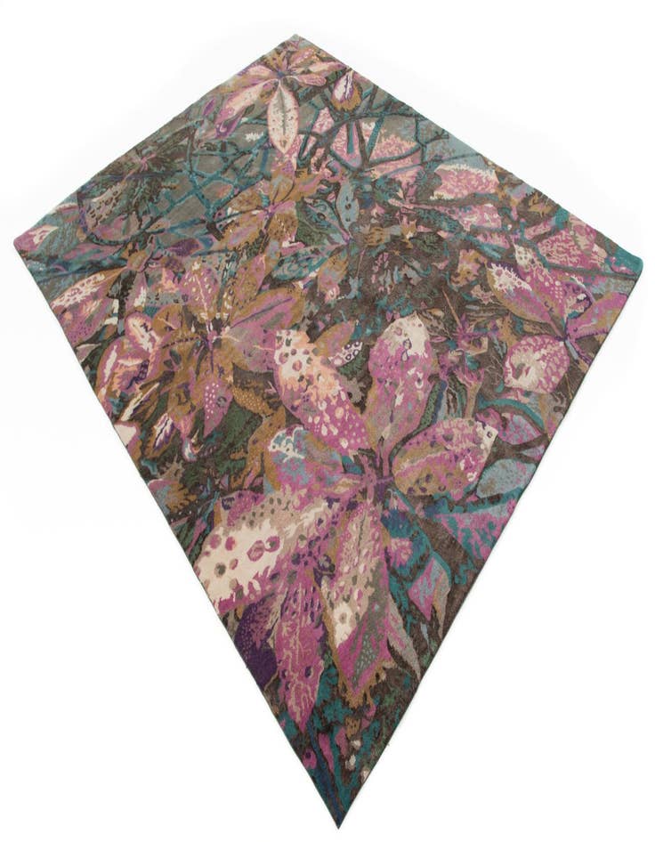 Detail image of  8' 2 x 9' 11  Hand Knotted Modern Manshu Wool Rug