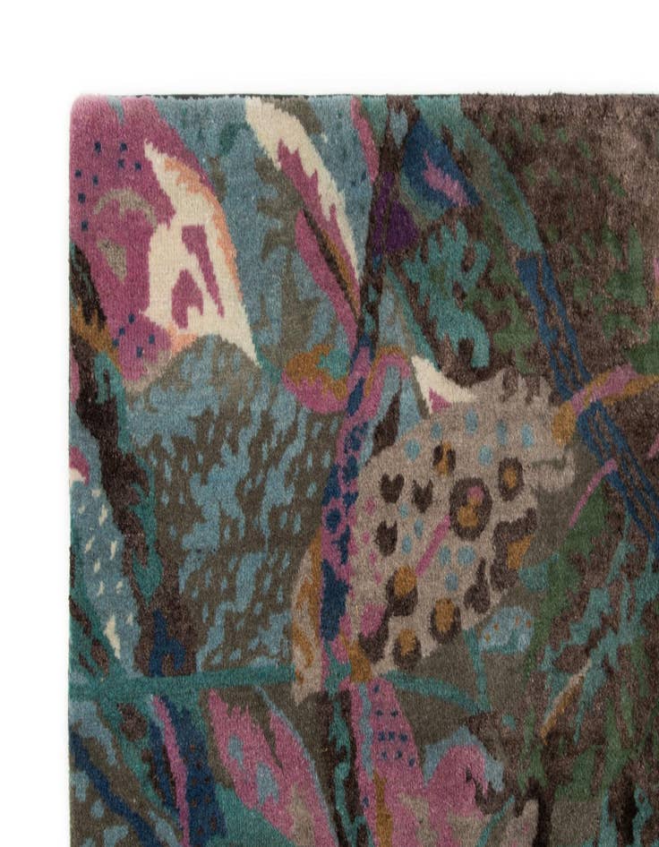 Detail image of  8' 2 x 9' 11  Hand Knotted Modern Manshu Wool Rug