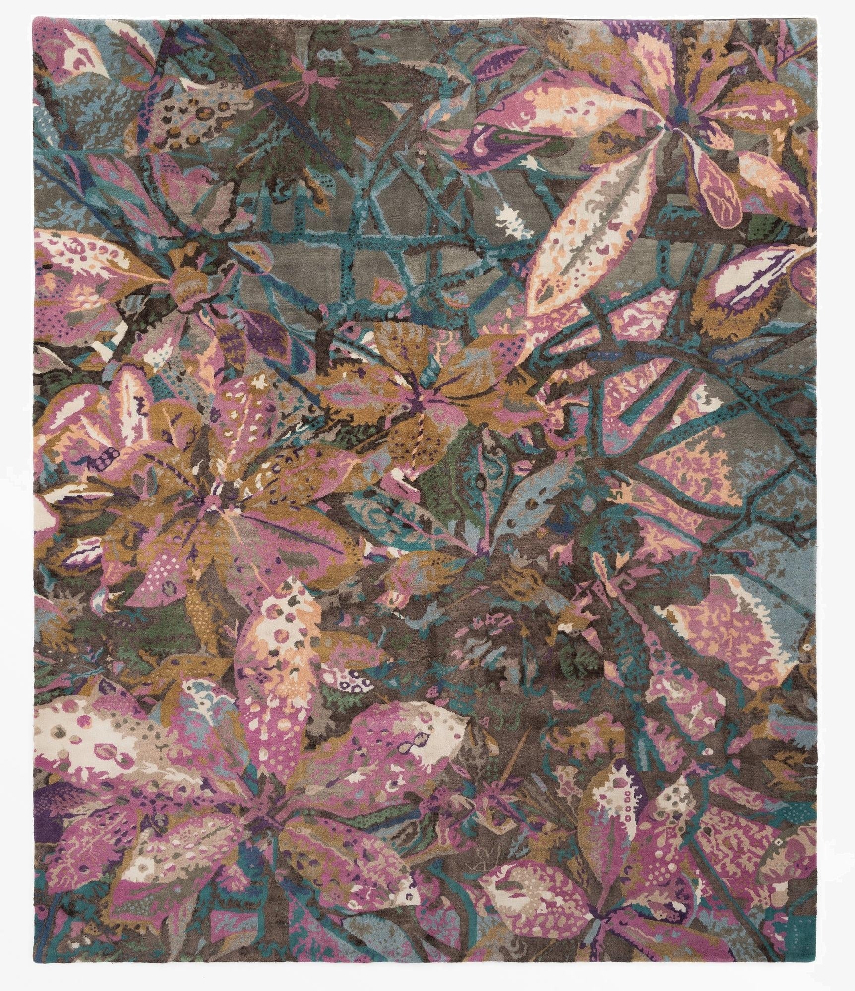  8' 2 x 9' 11  Hand Knotted Modern Manshu Wool Rug