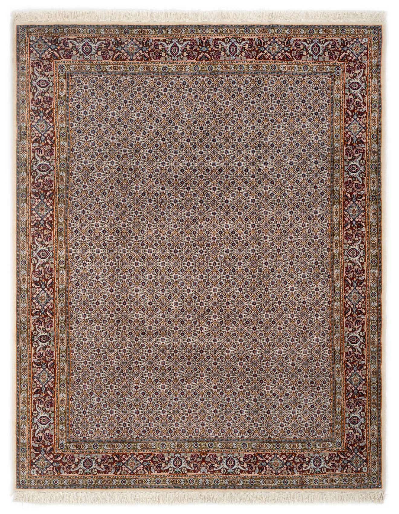 A 7x10 rectangular Multicolor Persian rug with intricate floral patterns and a detailed border, suitable for a living room.