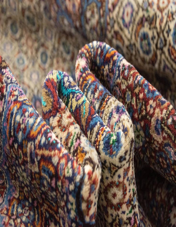 Detail image of  9' 10 x 13'  Hand Knotted Mood Persian Rug