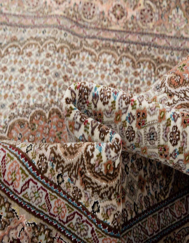 Detail image of  3' 5 x 5' 1  Hand Knotted Tabriz Mahi Persian Wool Rug