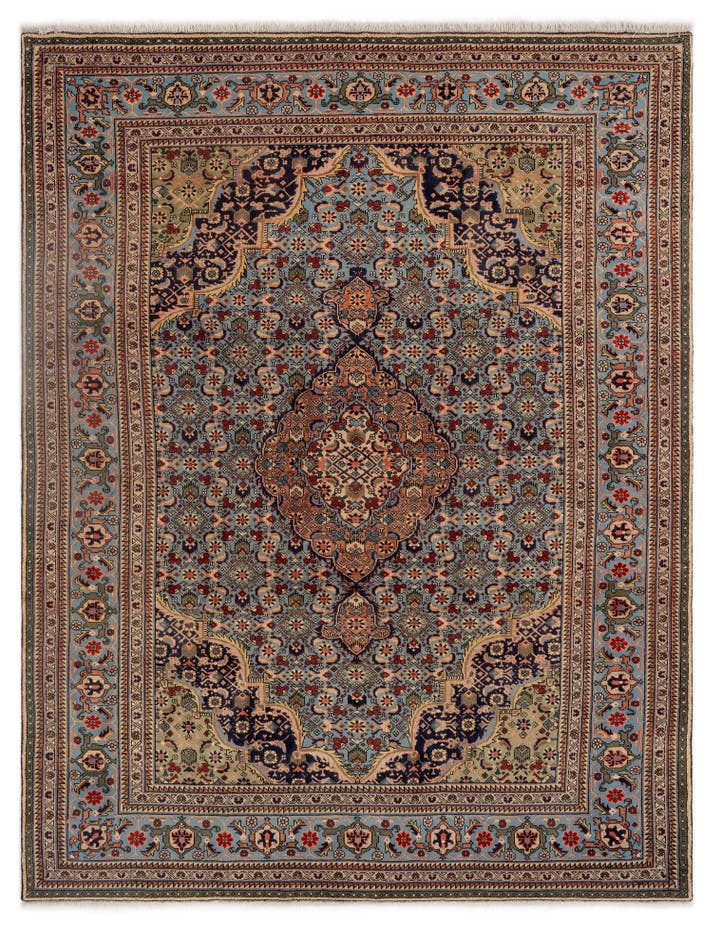  8' 2 x 10' 9  Hand Knotted Tabriz Persian Wool Rug