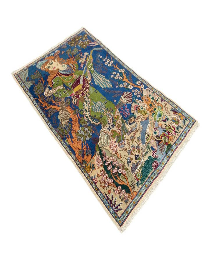 Detail image of  3' 9 x 6'  Hand Knotted Tabriz Persian Wool Rug