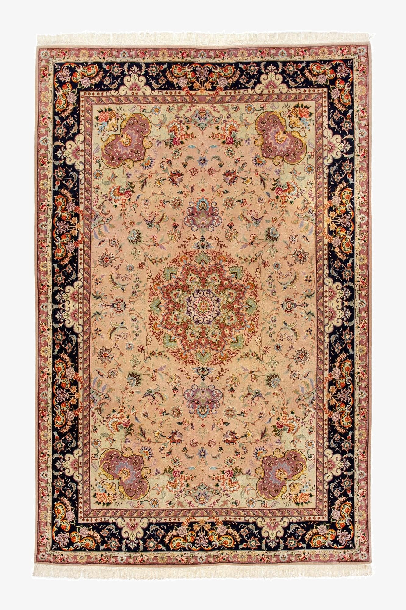  6' 7 x 10' 1  Hand Knotted Tabriz Persian Rug
