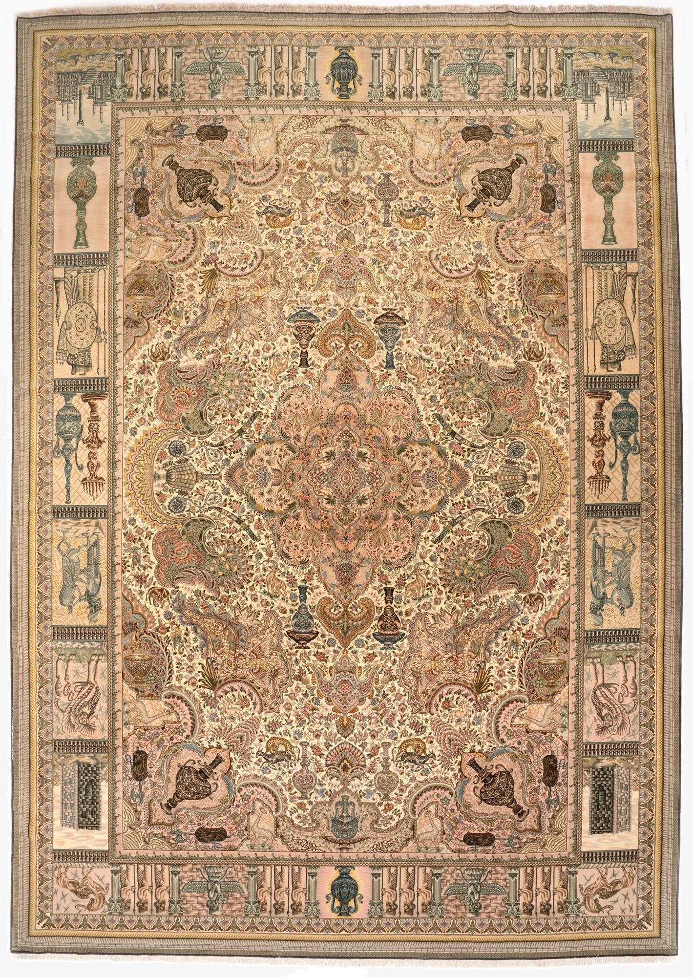  11' 3 x 16' 1  Hand Knotted Tabriz Persian Rug
