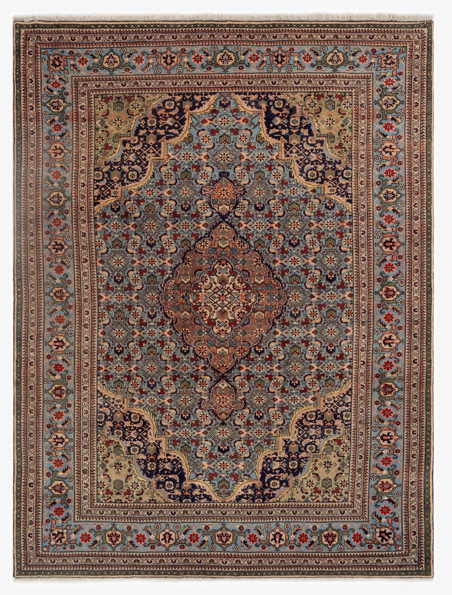  8' 2 x 10' 9  Hand Knotted Tabriz Persian Wool Rug